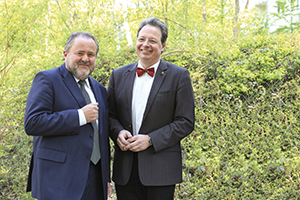 Prof. Dr. Eberhard Hartung, Präsident, und Dr. Martin Kunisch, Hauptgeschäftsführer im Garten des KTBL